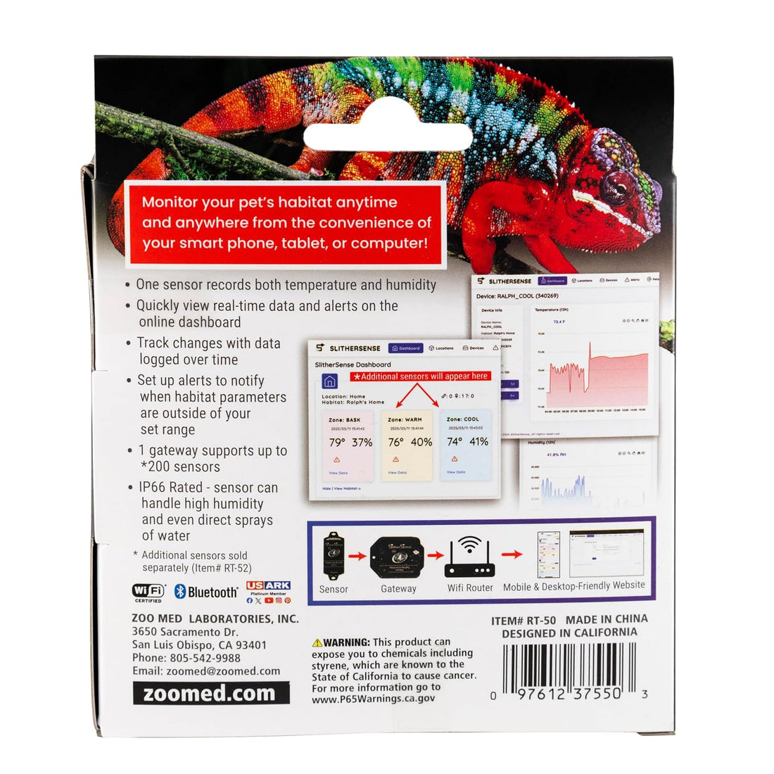 Zoo Med SlitherSense Gateway & Sensor Combo Pack