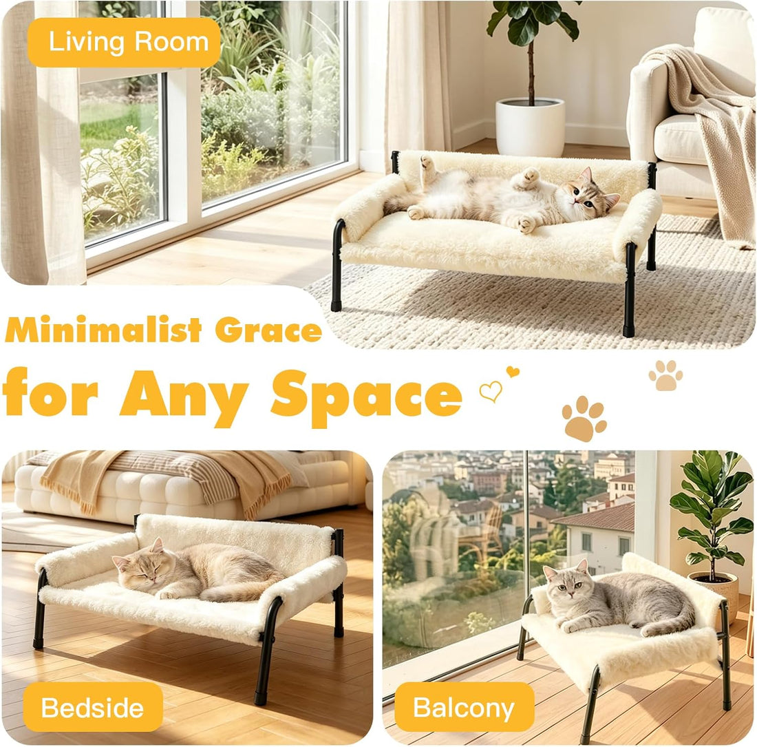 Pawaboo Elevated Cat Couch Bed for Indoor Cats