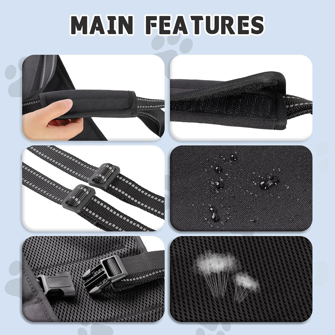 Dog Lift Harness with Pocket Full Body Adjustable Handle Sling,XL