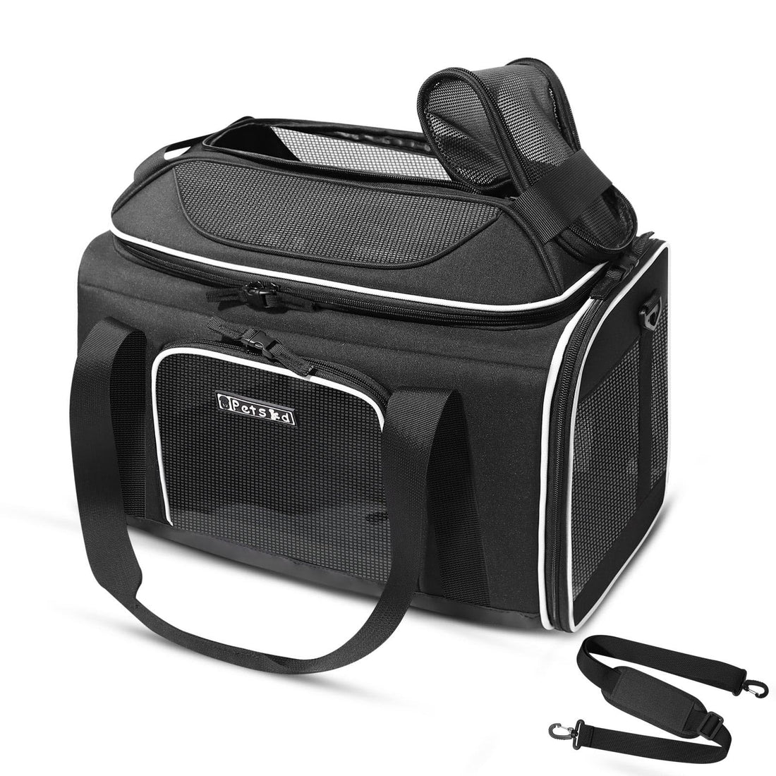 Petskd Top-Expandable Pet Carrier 18x11x11 Inches Delta American