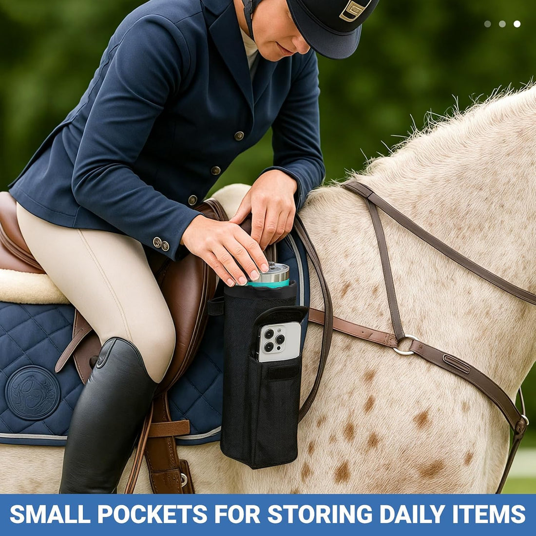 Soulchen Saddle Water Bottle Holder Pocketed Saddlebag Adjustable