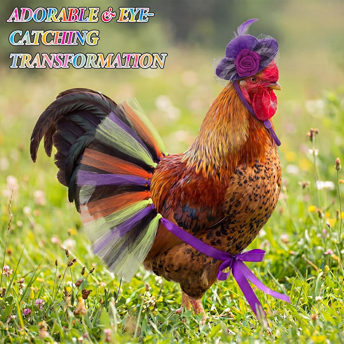 Shinylin 12 Pcs Chicken Clothes, Tutu Skirts and Hats