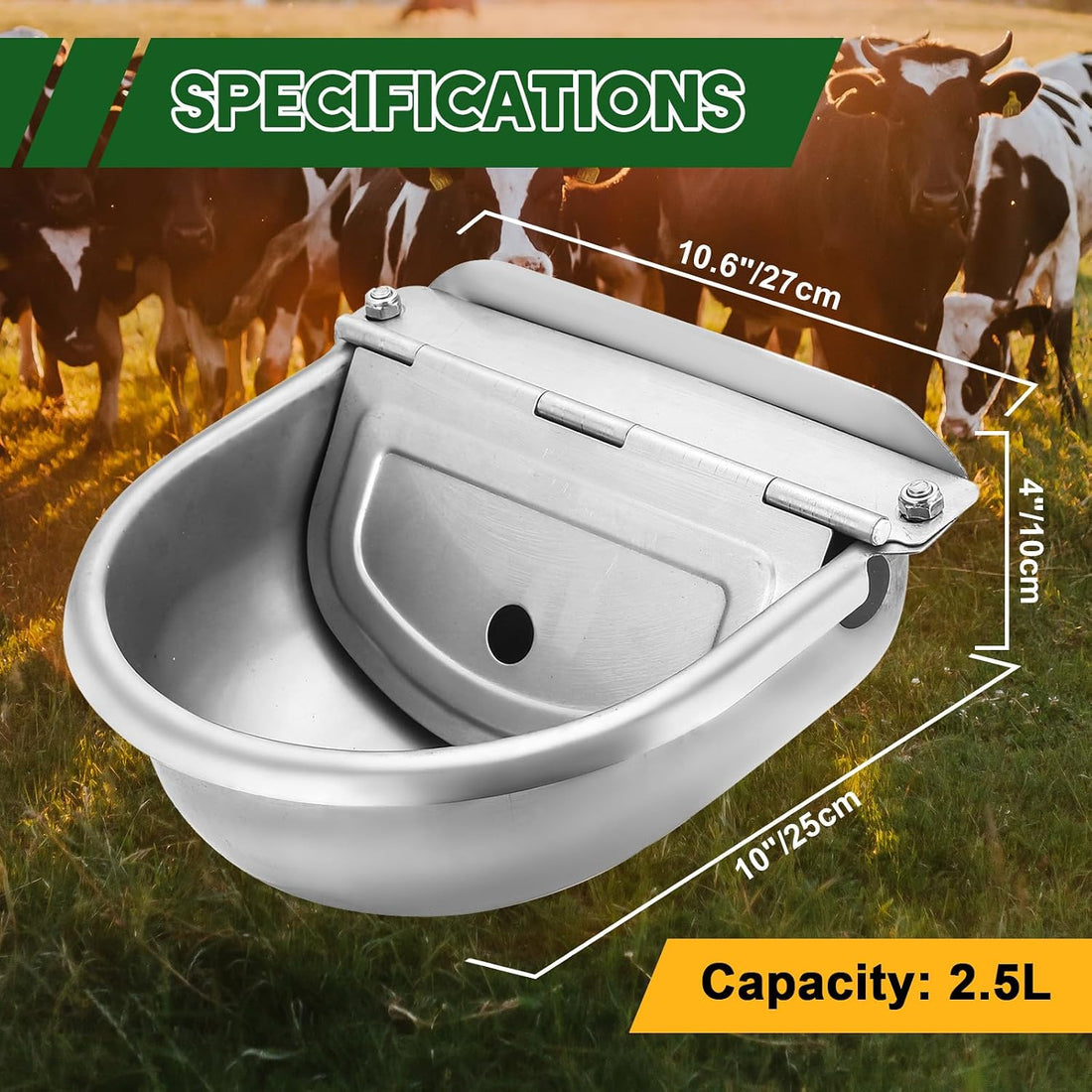 MAOPINER Automatic Water Dispenser Bowl