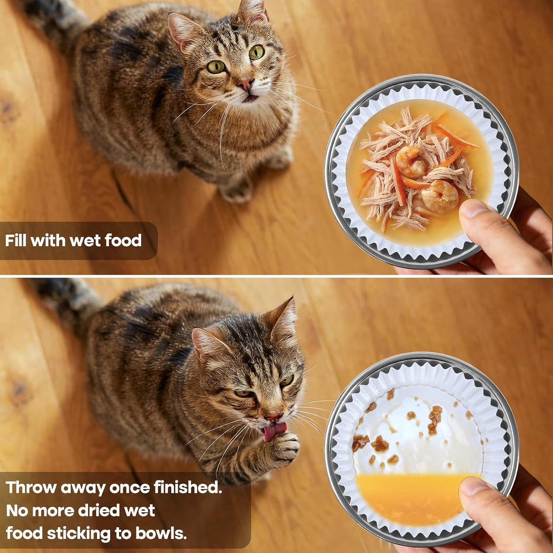 Bulk Disposable Cat Bowls Set Disposable Pet Food Bowls for Puppy