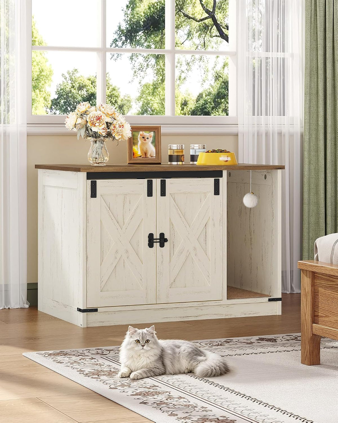 Hzuaneri Cat Litter Box Enclosure