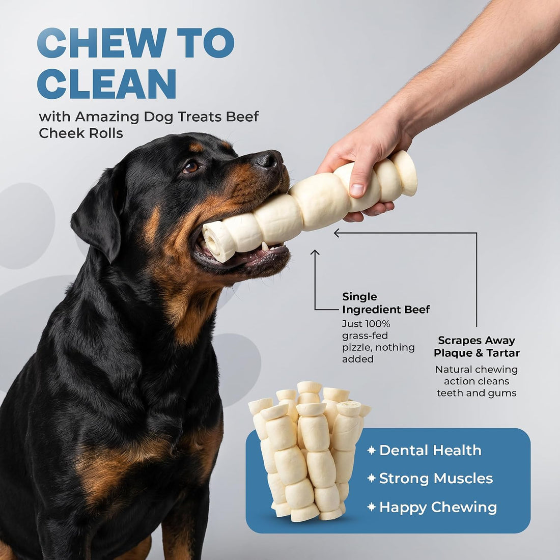 Amazing Dog Treats - Beef Cheek Rolls