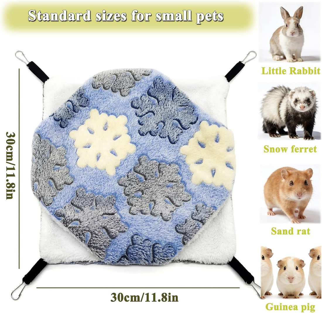 2 Pack Guinea Pig Hammock, Rat Hammock, Double Layer Bed