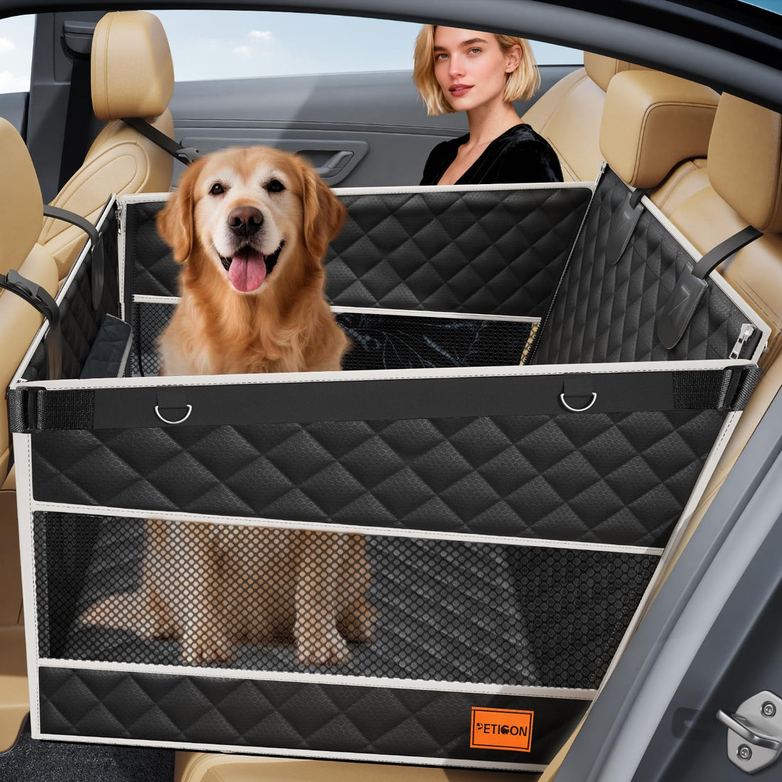 PETICON Dog Car Seat for Large Medium Dogs