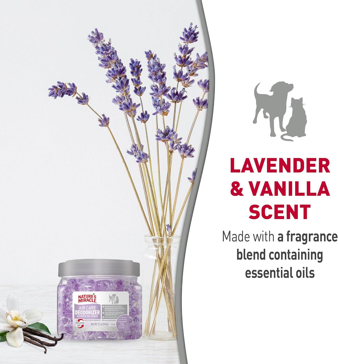 Nature's Miracle Air Care Deodorizer Gel Beads, Lavender Vanilla