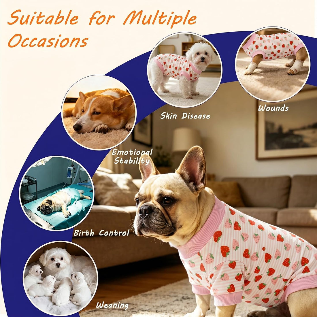 Dog Surgery Recovery Suit Spay Recovery Onesie for Female Male Dogs