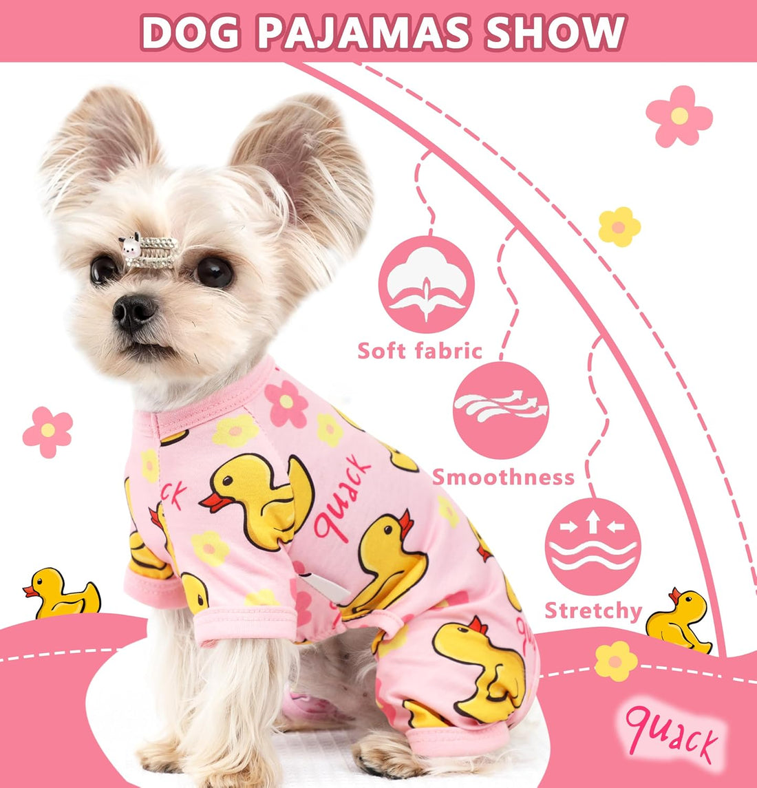 Dog Pajamas for Small Dogs Stretchy Chihuahua Clothes Summer Doggie