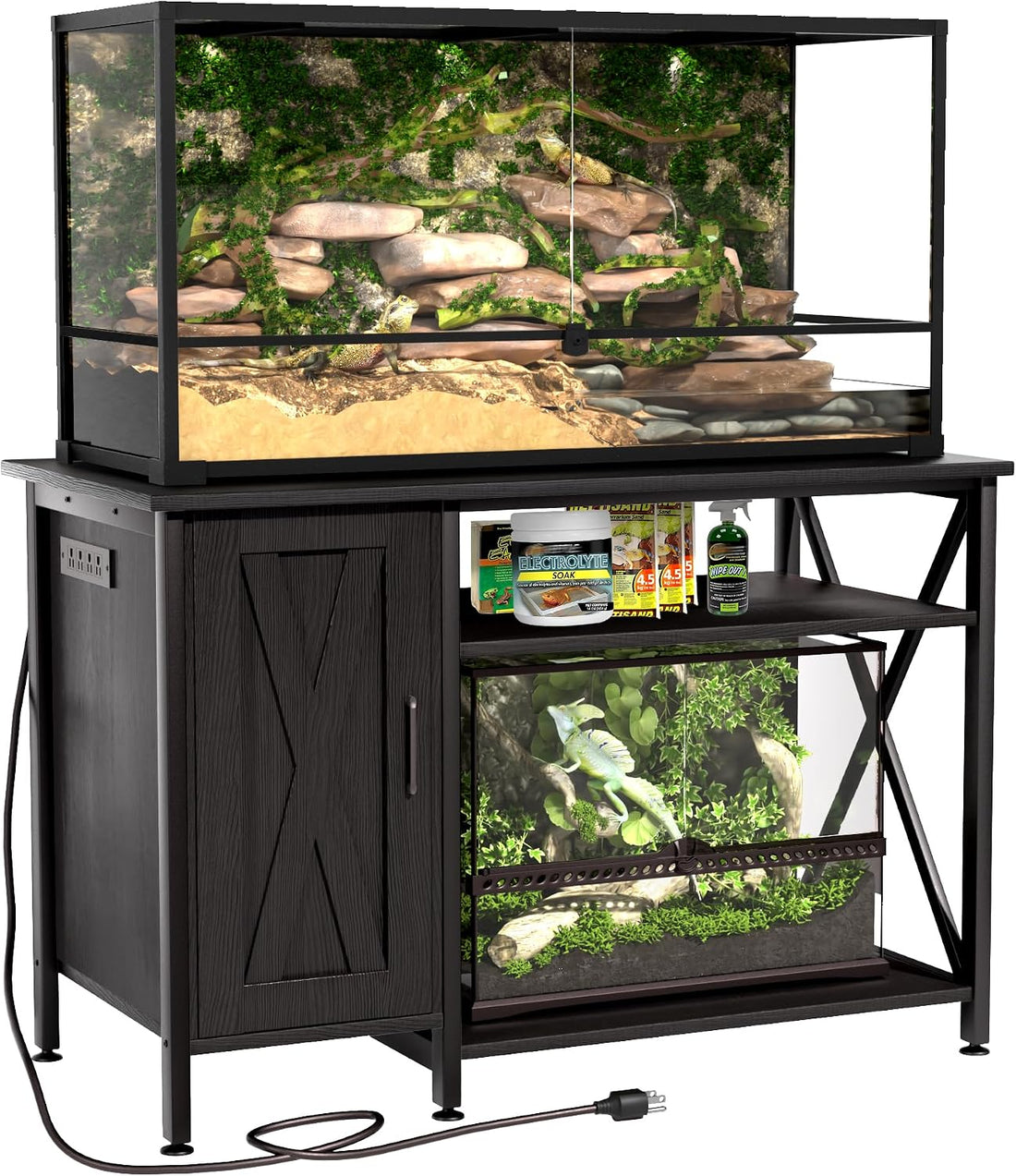 Herture 120 Gallon Reptile Tank Stand, 4x2x2 Reptile Enclosure Stand