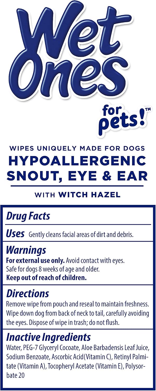 Wet Ones for Pets Extra Gentle Dog Wipes with Witch Hazel