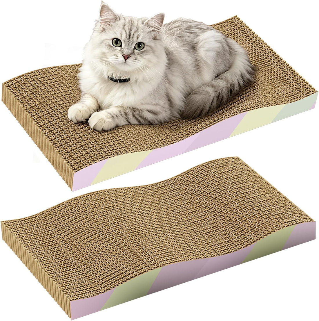 Cat Scratching Board 2-Pack, Reversible Cat Scratcher Pad, Large