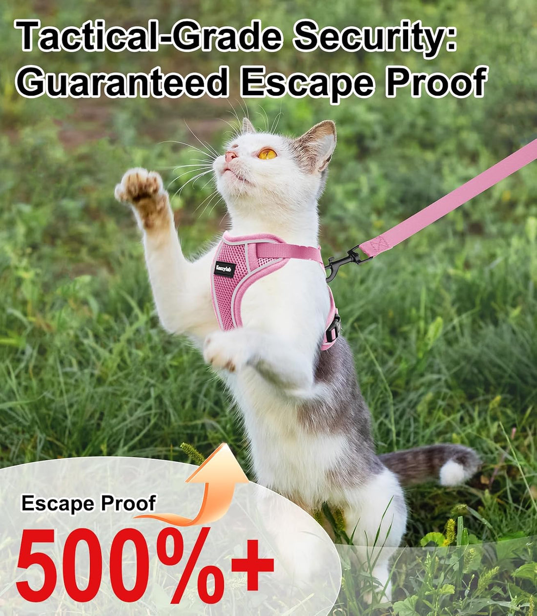 Cat Harness and Leash for Walking Escape Proof Soft Adjustable Cat