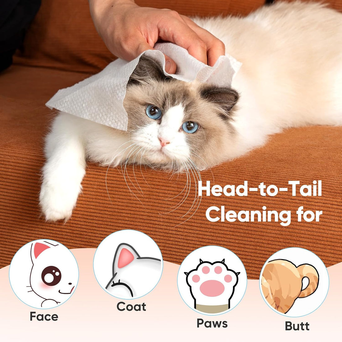 Unscented Pet Wipes - Hypoallergenic