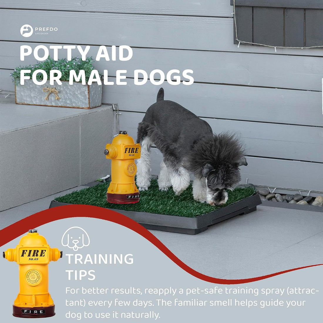 Dog Fire Hydrant, 9.4" H for Male Dog Indoor Potty Training