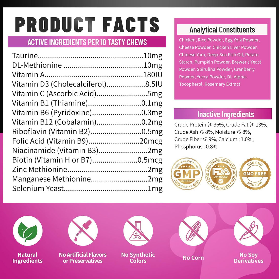 Taurine for Cats Vitamins Treats