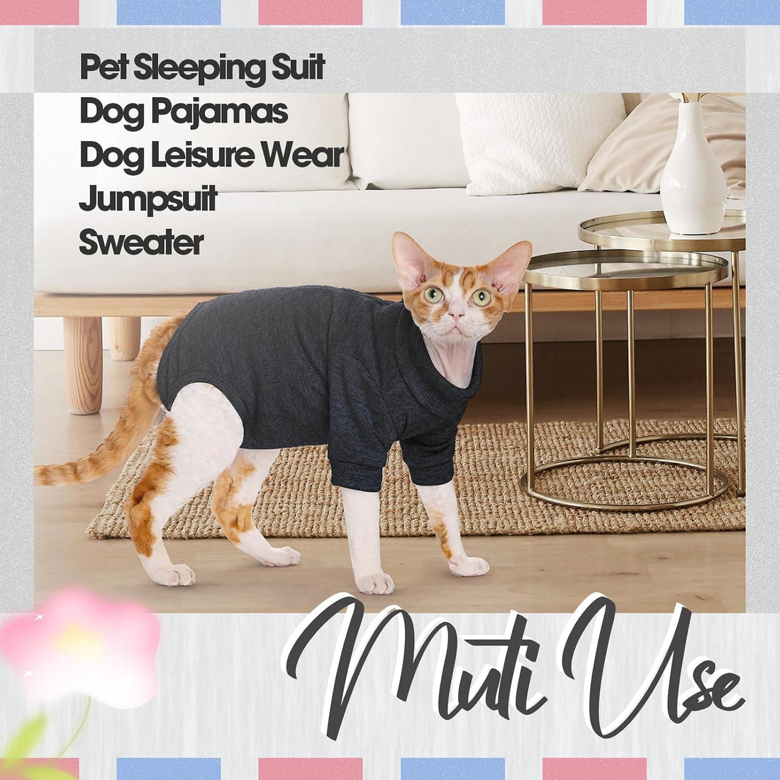 Cat Recovery Suit for Foreleg
