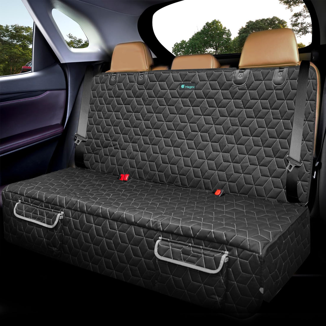 Meginc Dog Car Seat Cover for Back Seat