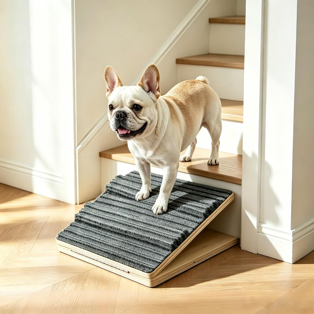 Dog Stairs Ramp for Small & Medium Dogs 1 Pack,Wooden Non-Slip Pet