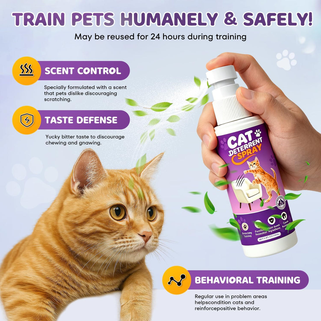 Cat Deterrent Spray 2 Pack Effective Cat Repellent Spray