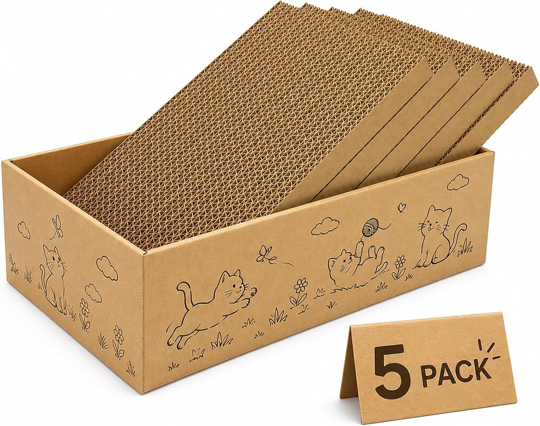 5-Pack Reversible Cat Scratcher,Cat Scratch Pad for Indoor Cats