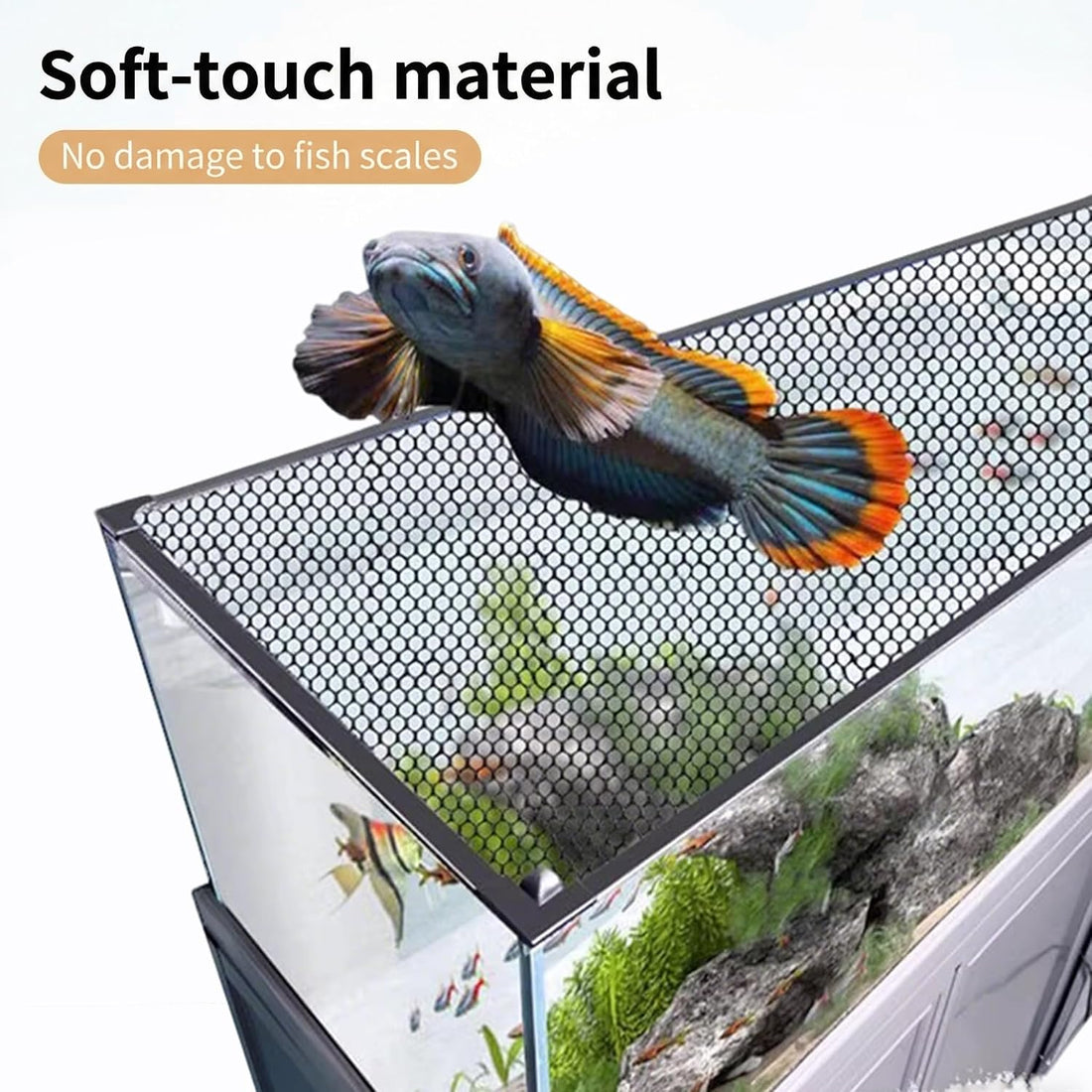 Magnetic Fish Tank Lid Aquarium Top Cover Anti-Jumping Mesh Net