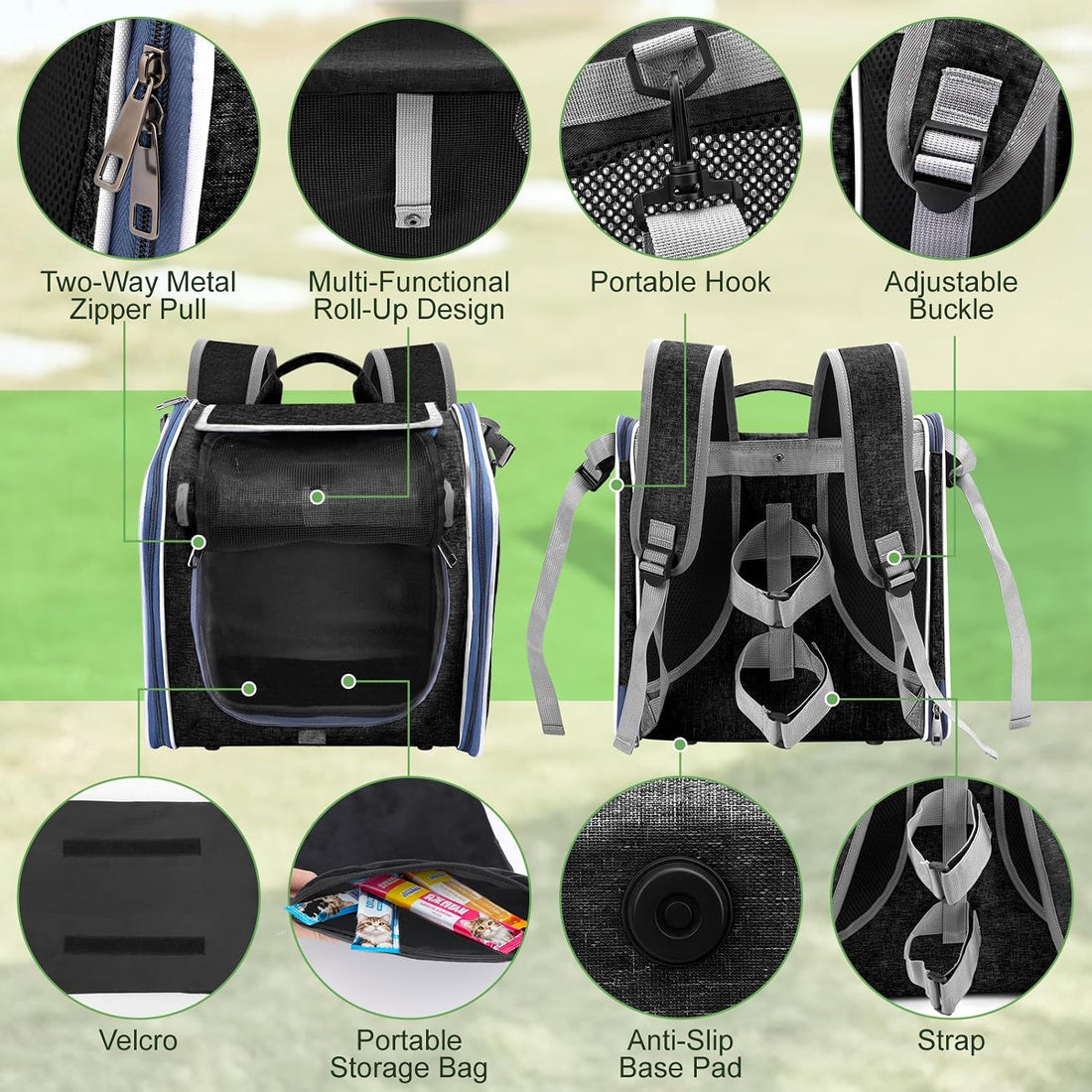 Dog Bike Basket with Internal Storage Pocket, Dog Basket for Bike