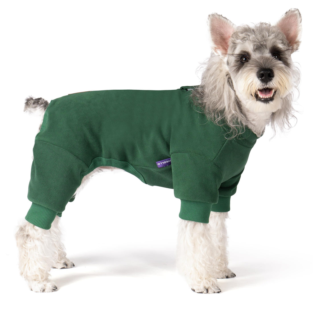 cyeollo Dog Pajamas Medium, Stretchable Fleece Pet Onesie Coat
