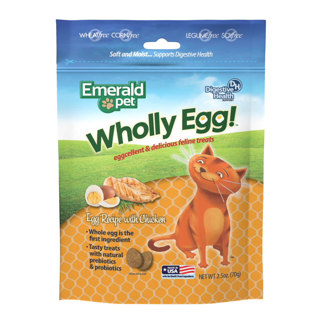 Emerald Pet Wholly Egg Cat Treats for Digestive Health
