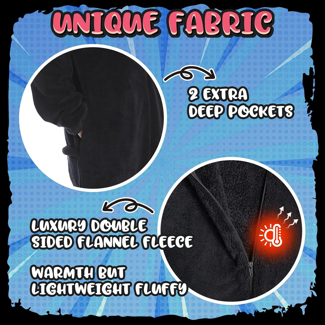 Flannel Fleece Adult Onesies – Fuzzy Onepiece Hood Costume