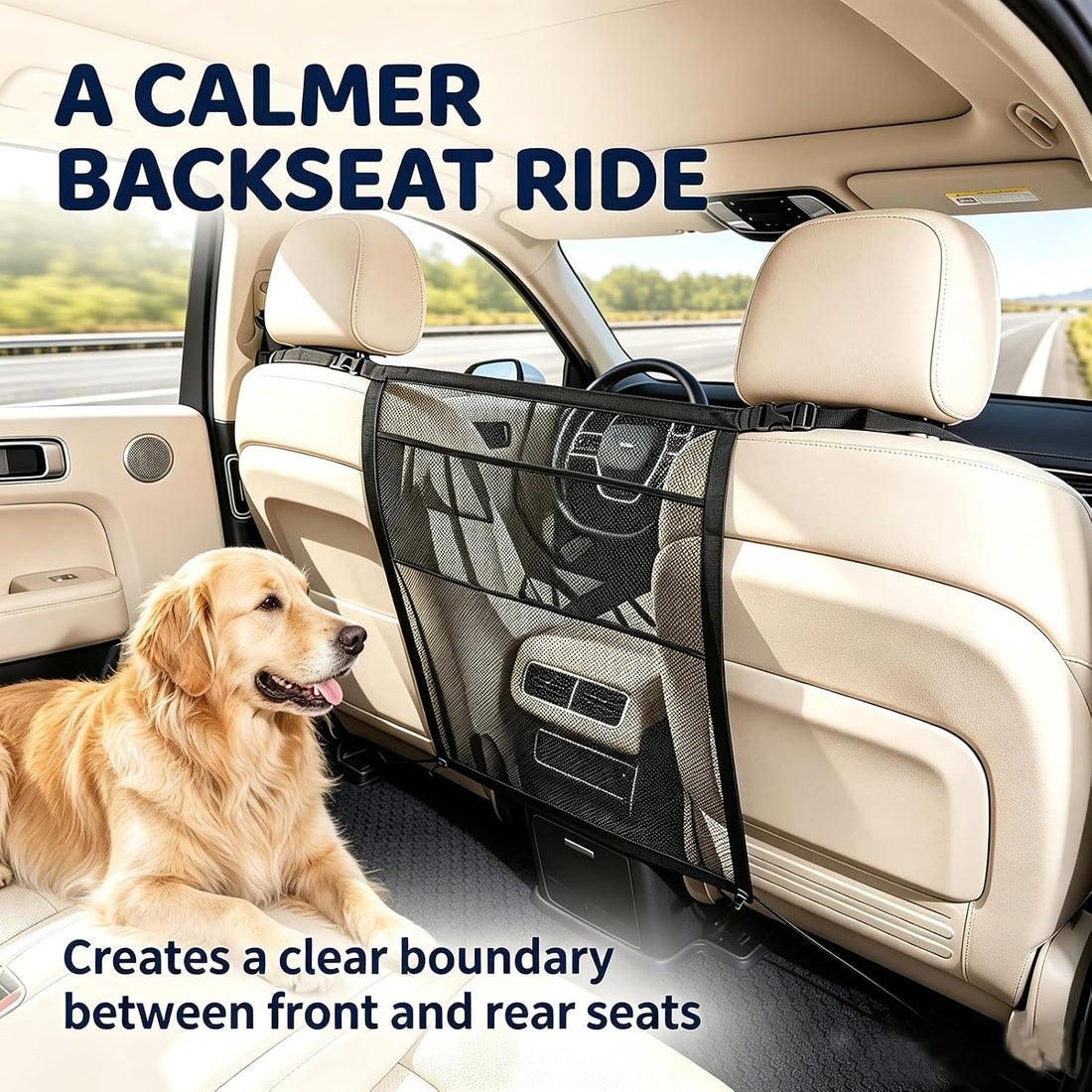 Car Net for Dogs,Dog Car Barrier Pet Divider Net for Cars