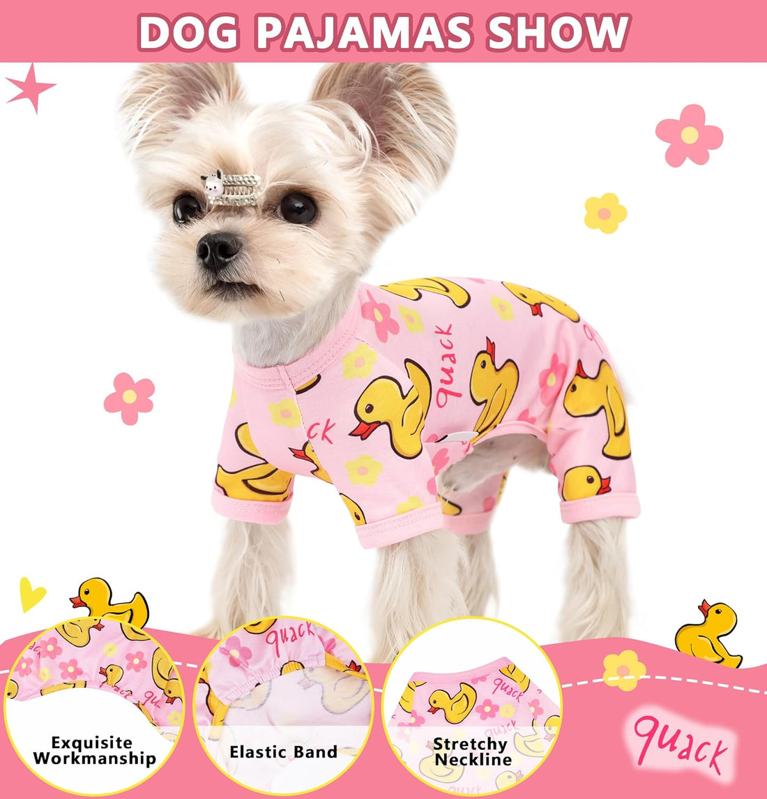 Dog Pajamas for Small Dogs Stretchy Chihuahua Clothes Summer Doggie