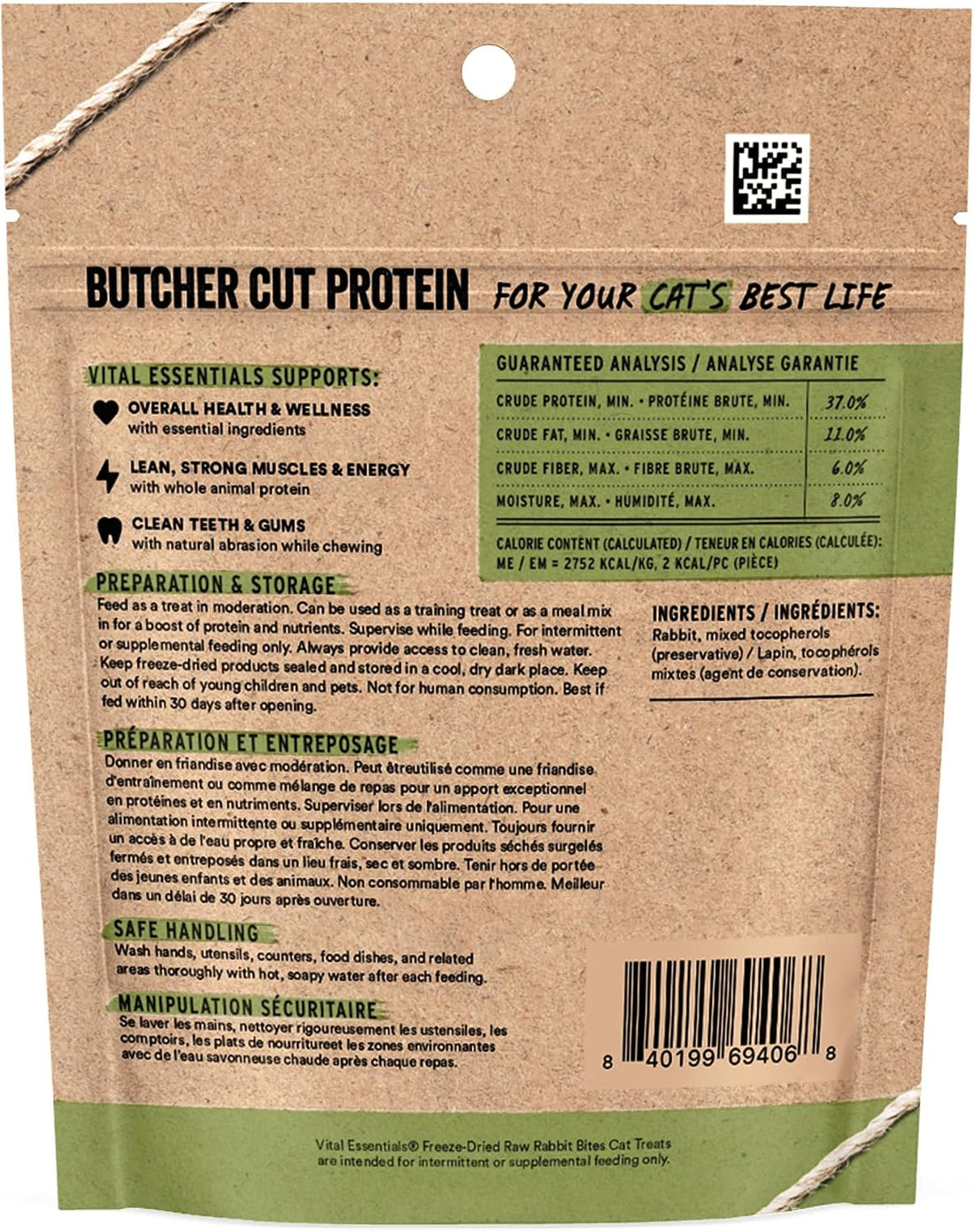 Vital Essentials Freeze Dried Cat Treats | Rabbit Bites