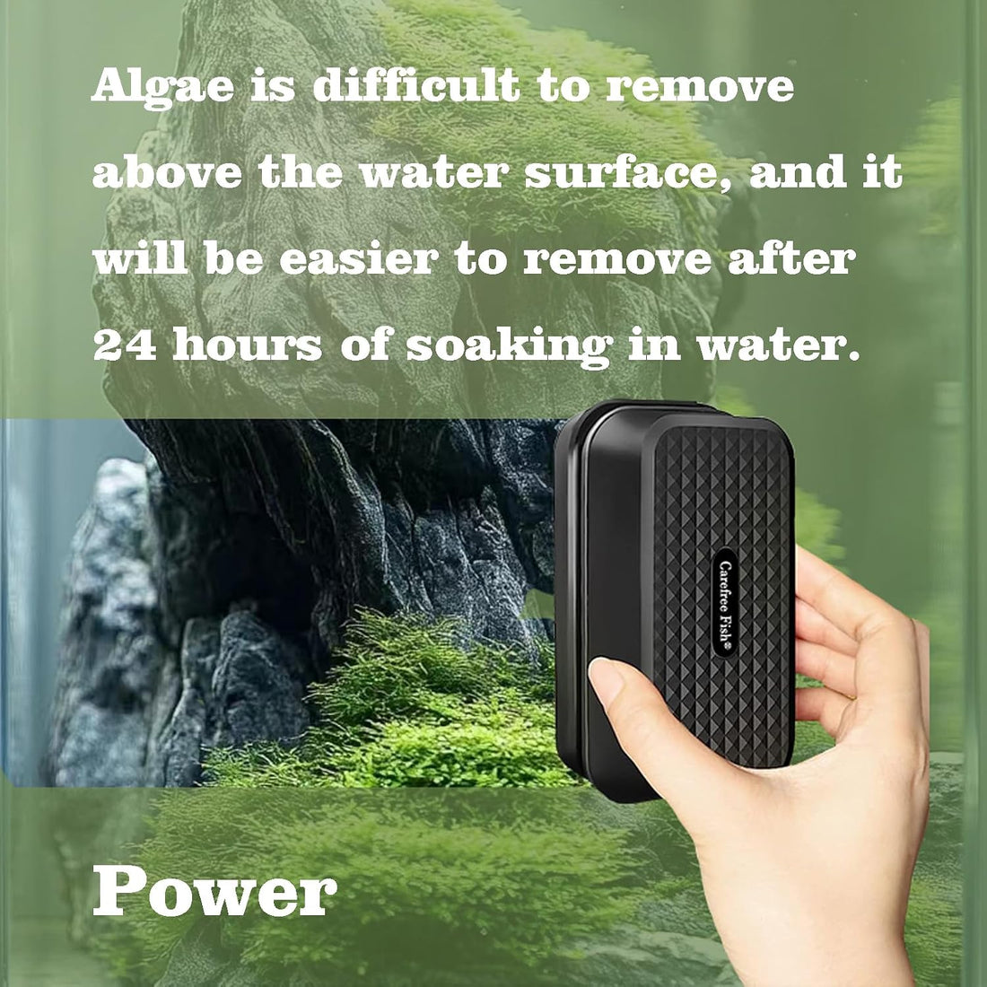 Carefree Fish Aquarium Small Magnetic Cleaner for Glass Fish Tank