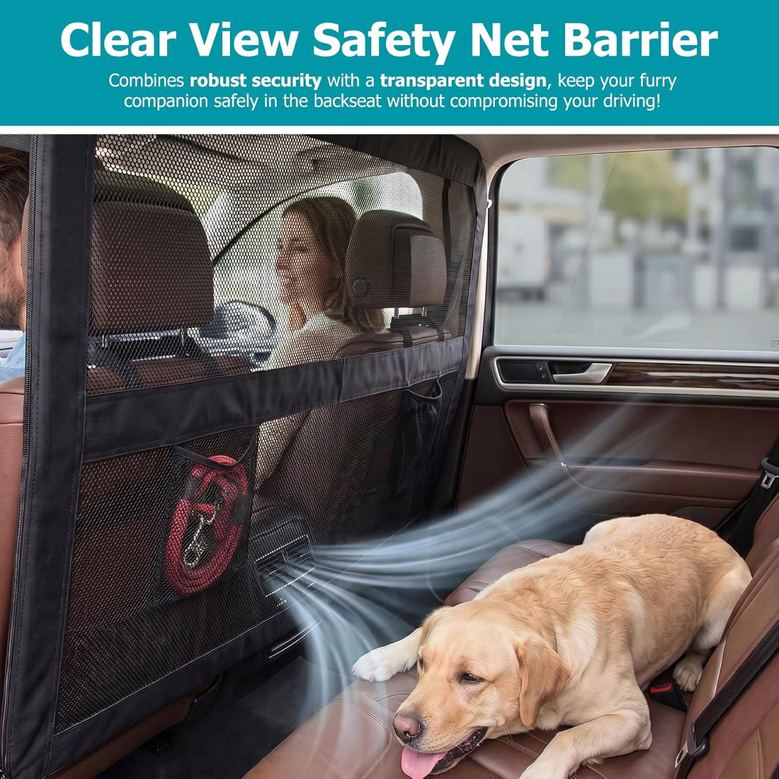 Dog Barrier for Car Back Seat & Cargo Area with Wider Coverage
