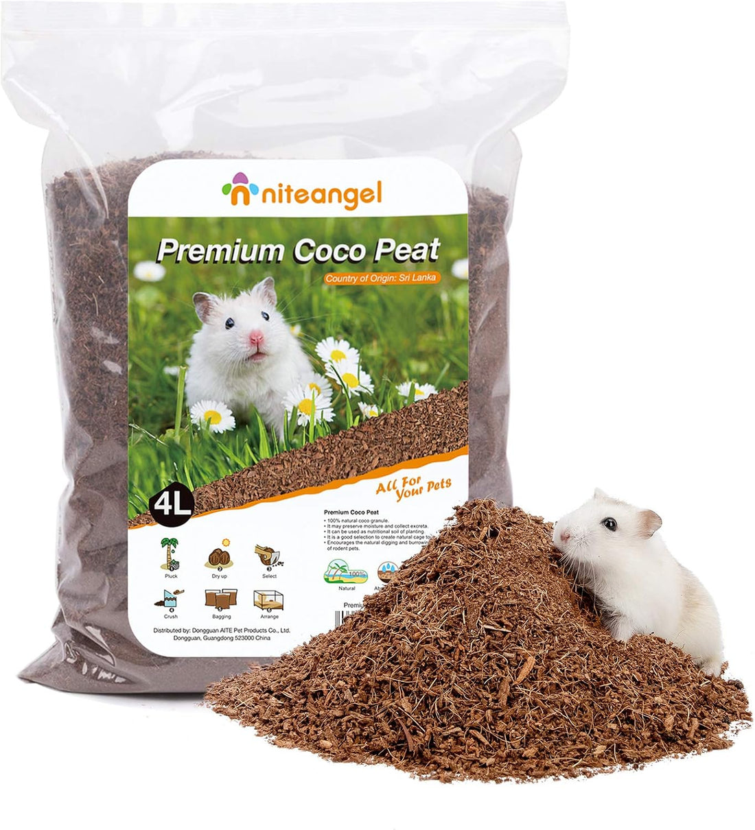Niteangel Natural Coco/Cork Hamster Bedding