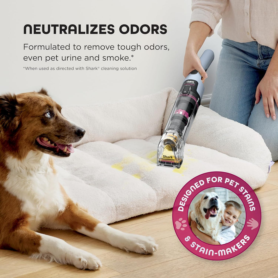 Shark StainForce Cordless Stain, Odor & Urine Remover, 2 Tools