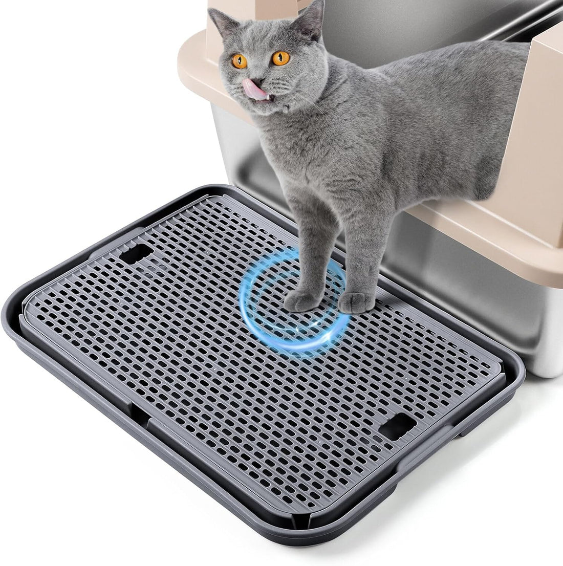 Cat Litter Box Step, Large Cat Litter Ramp with Filter Function