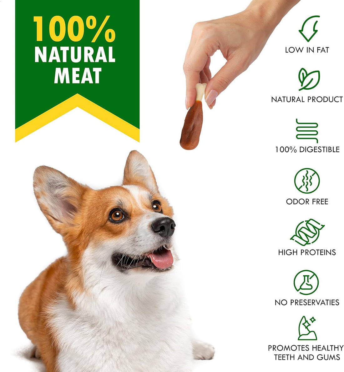 Dog Treats Bones Wrapped Chicken & Rawhide Free Chew