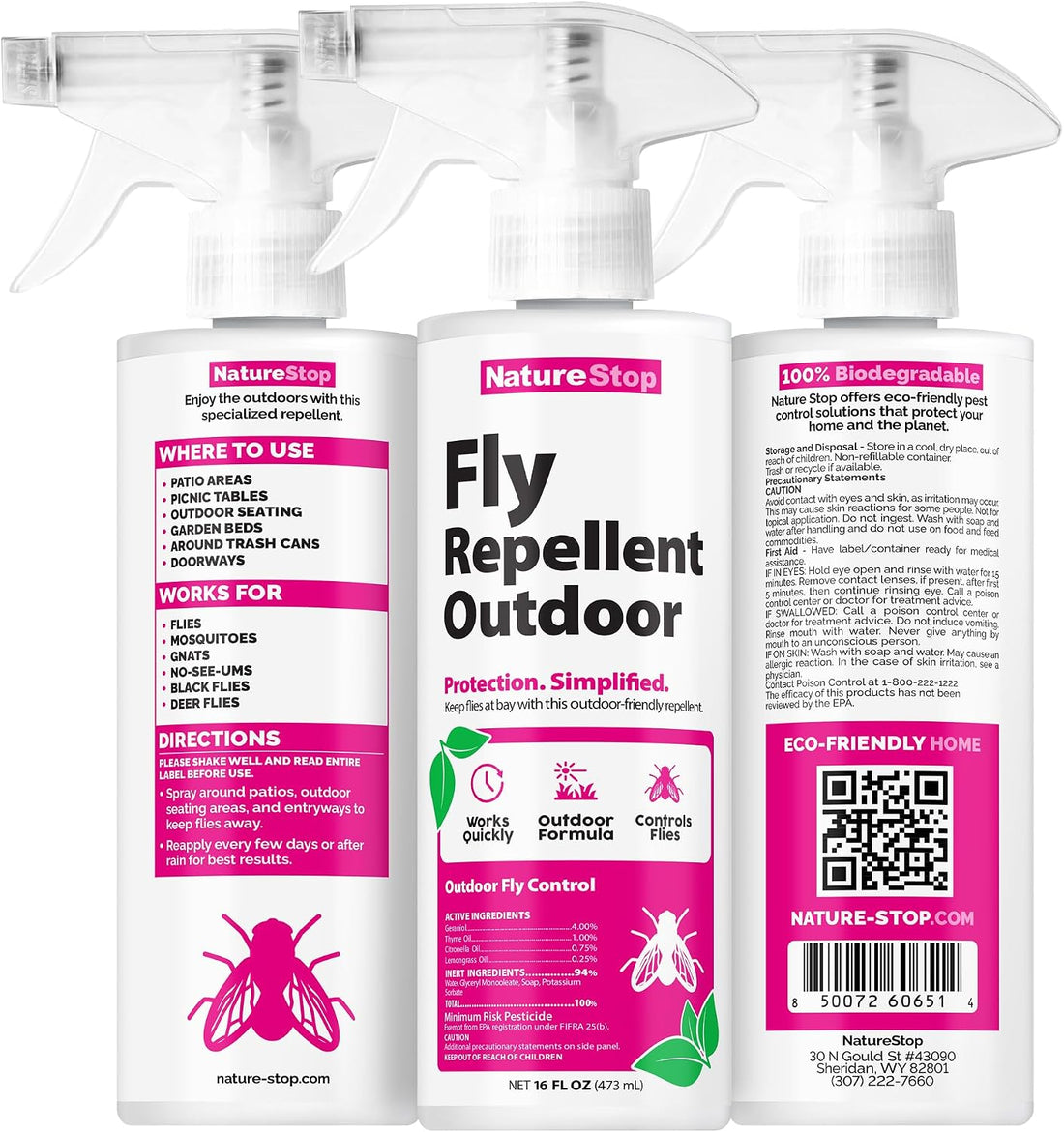 NatureStop Fly Repellent Spray (16oz)