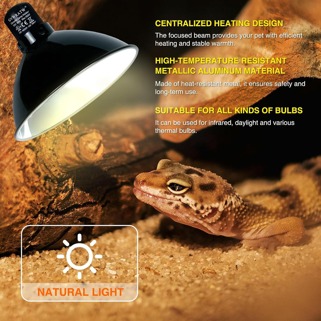 8.5-inch Standard Lamp Dome for Reptile Heating Lamps