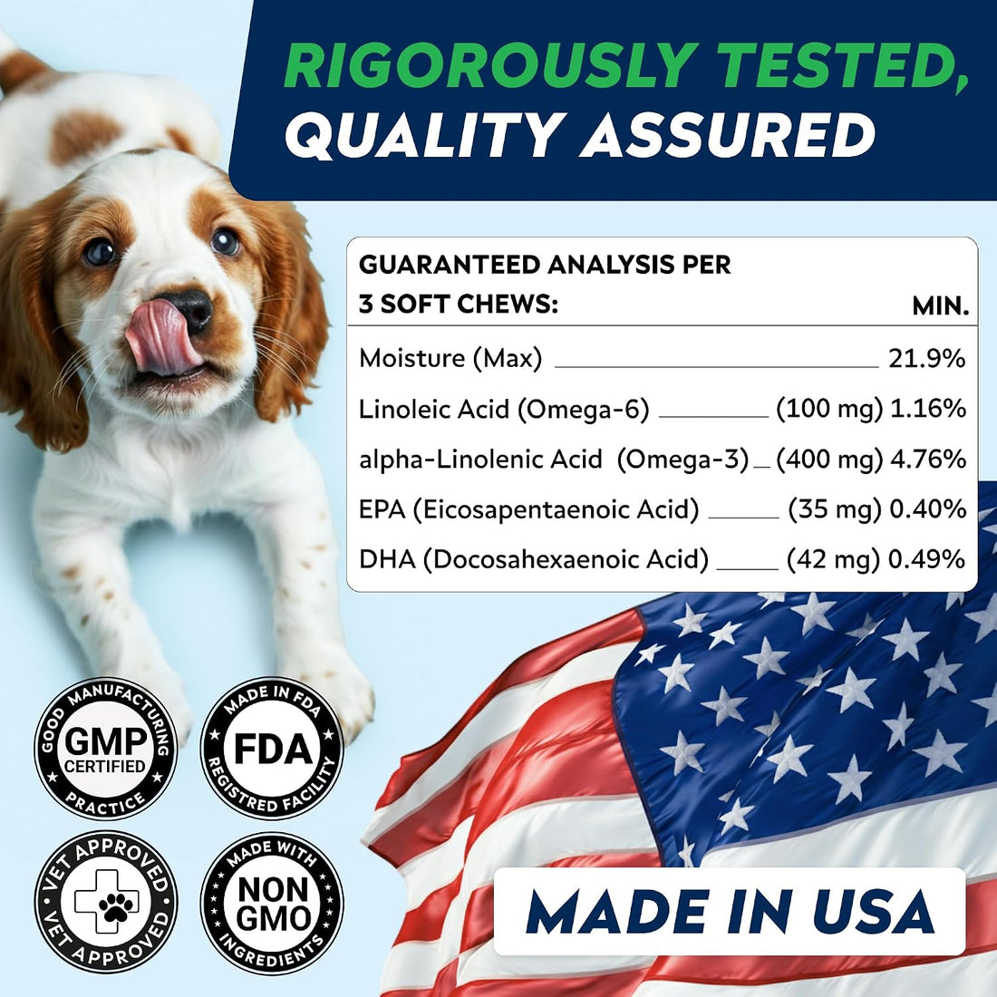 StrellaLab Fish Oil Omega 3 Treats for Dogs - Allergy & Itch Relief