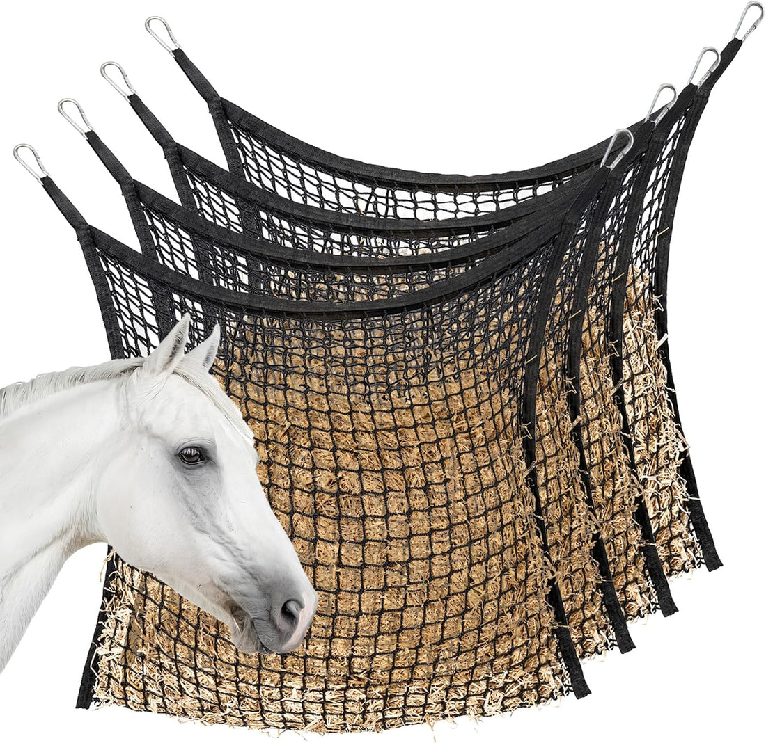 Slow Feed Hay Nets for Horses, Large Capacity Hay Bags, 2 Pack