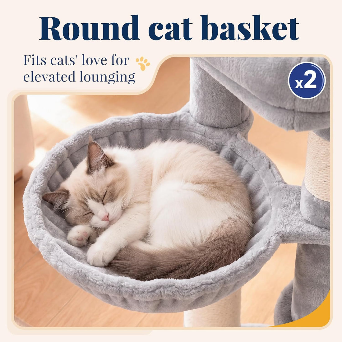 Hey-brother Cat Tree Tower, Scratching Posts with Extra Large Platform