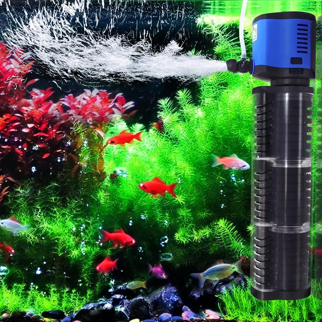 COOSPIDER Aquarium Filter 260GPH Fish Tank Filter for 30-75 Gallon