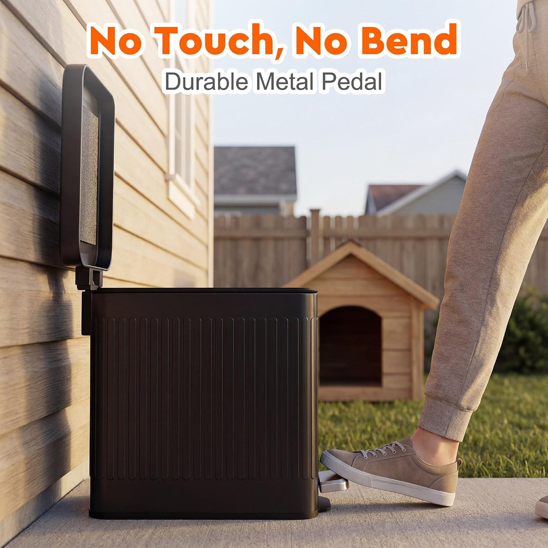 Amoowis Dog Poop Trash Can Outside - Odor Control & Waterproof