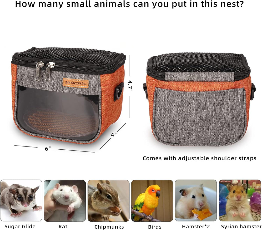 Sugar Glider Carrier Bag, Transparent Breathable Travel Bag