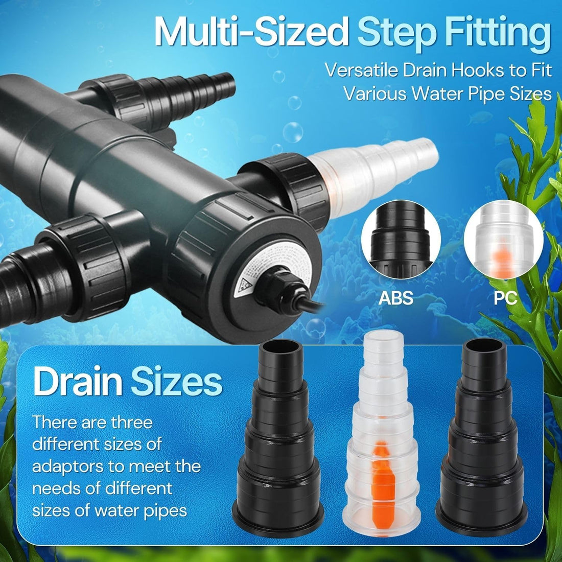 Flexzion 18W UV Pond Light Clarifier for Outdoor Koi Ponds